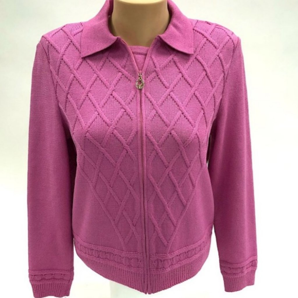 St. John Sport By Marie Gray Berry Twinset Sz P